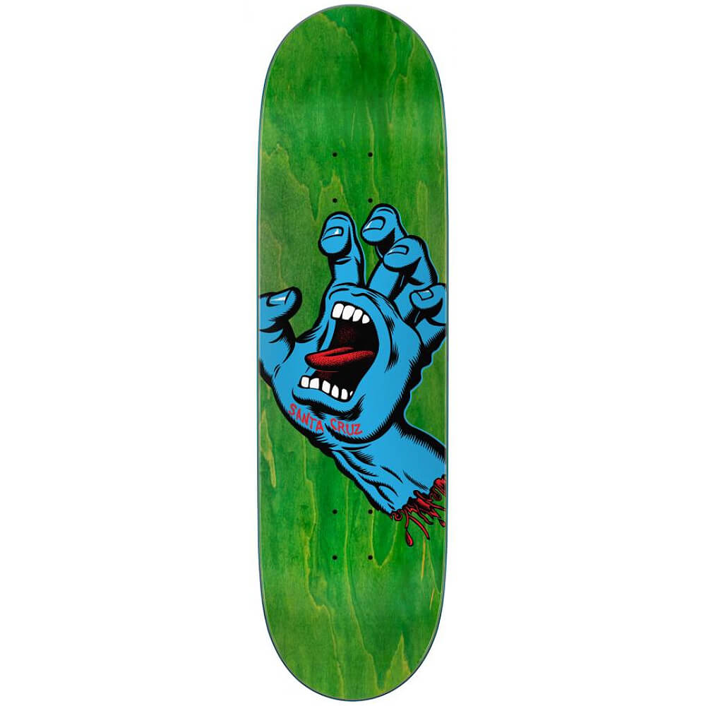 Santa Cruz Screaming Hand Skateboard Deck Green 8.8