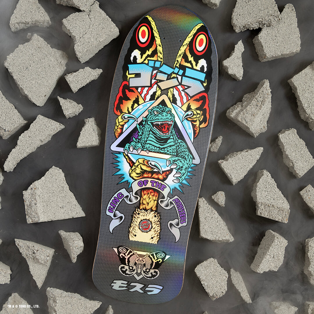 Santa Cruz x Godzilla Mothra Natas Skateboard Deck 10.538"