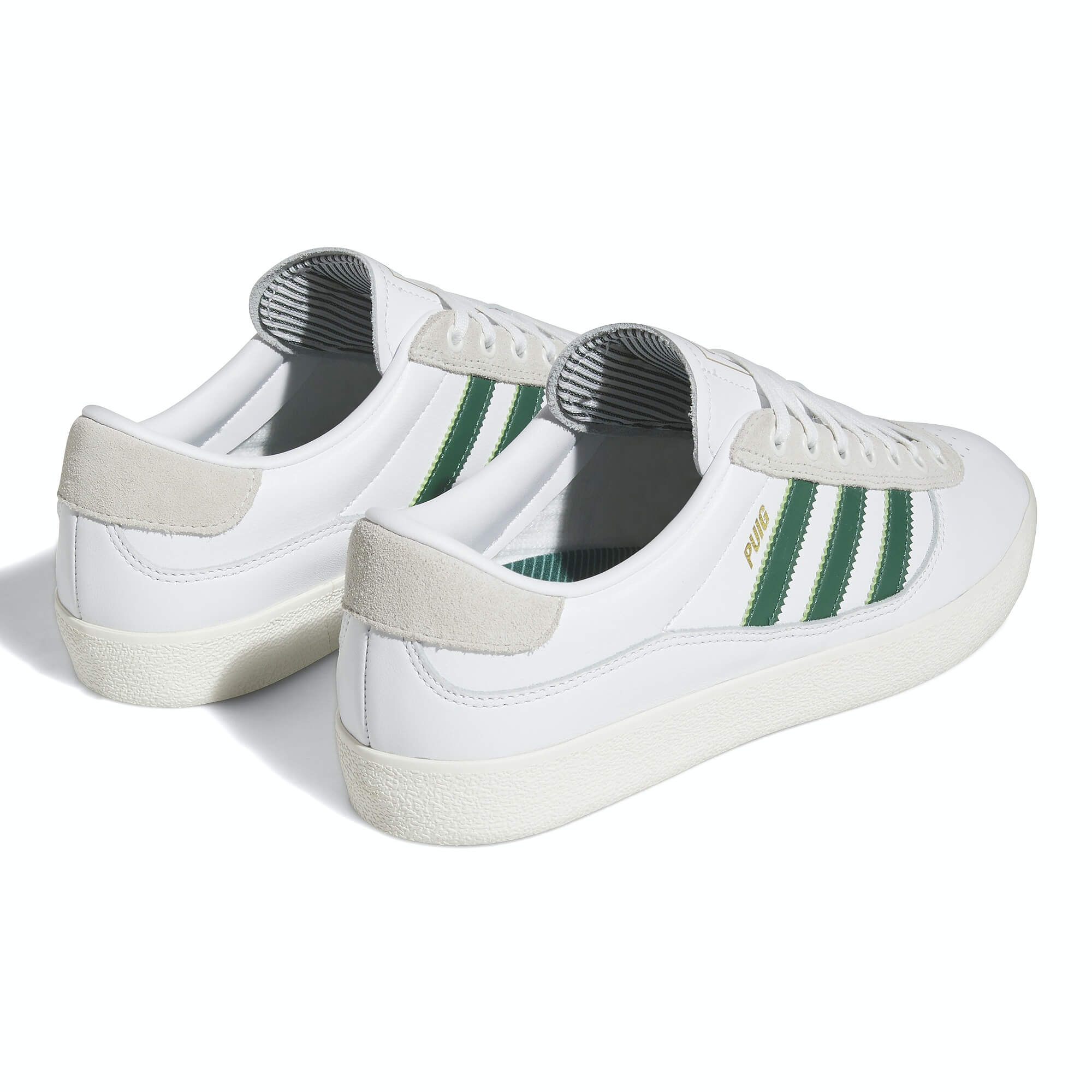 Adidas shoes with green clearance back