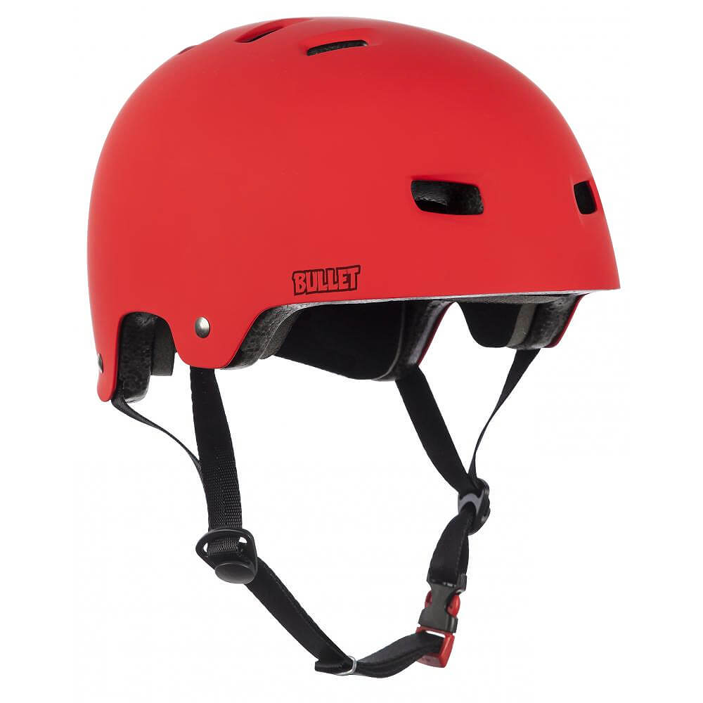 Bullet Deluxe Skateboard Helmet Adult Matt Red