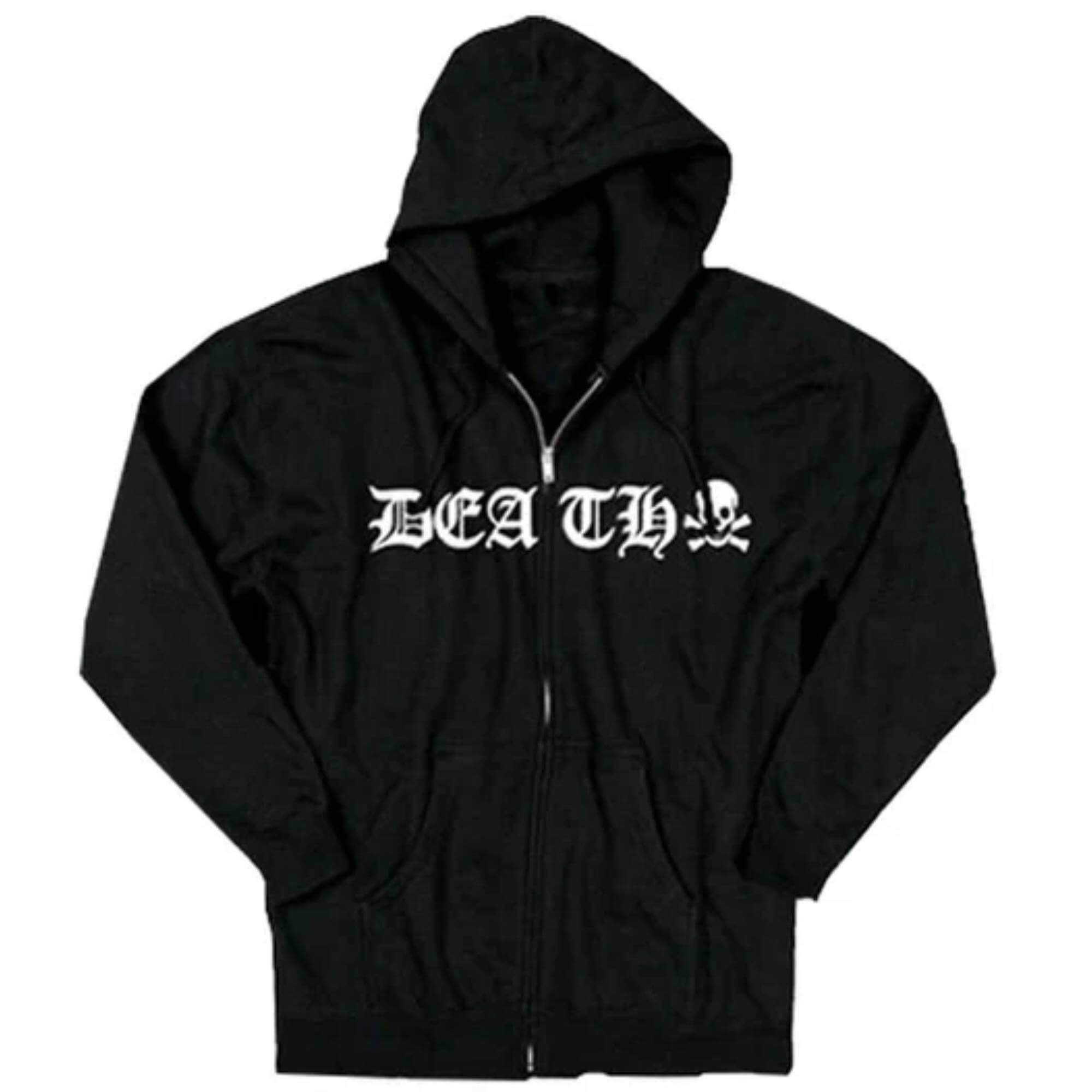 Death Skateboards Old English Zip Hoodie Black