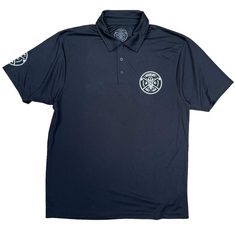 Dissent Golf Club Bandit Logo Polo Shirt Black