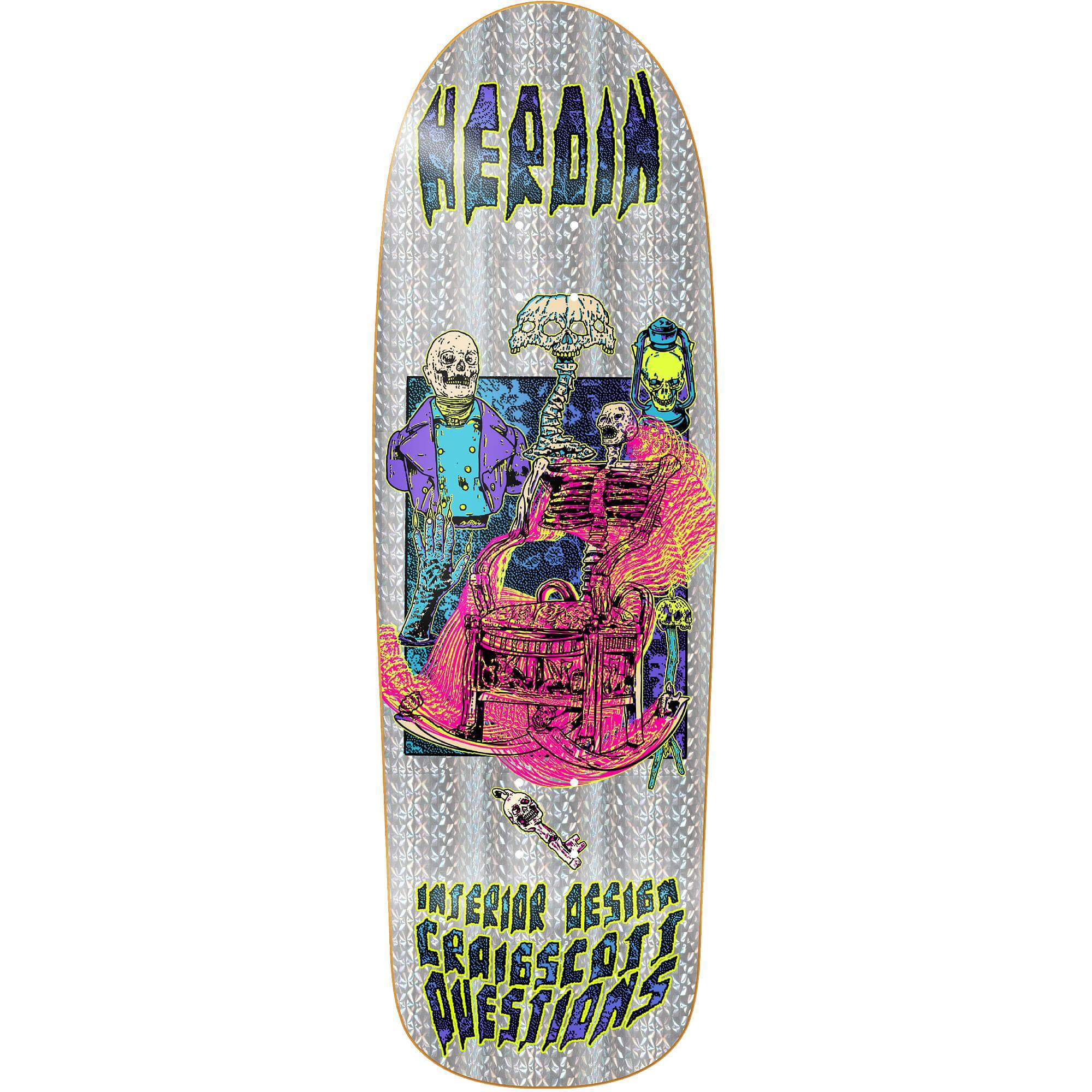 Heroin Skateboards Hellscape Craig Questions Deck 10.00"