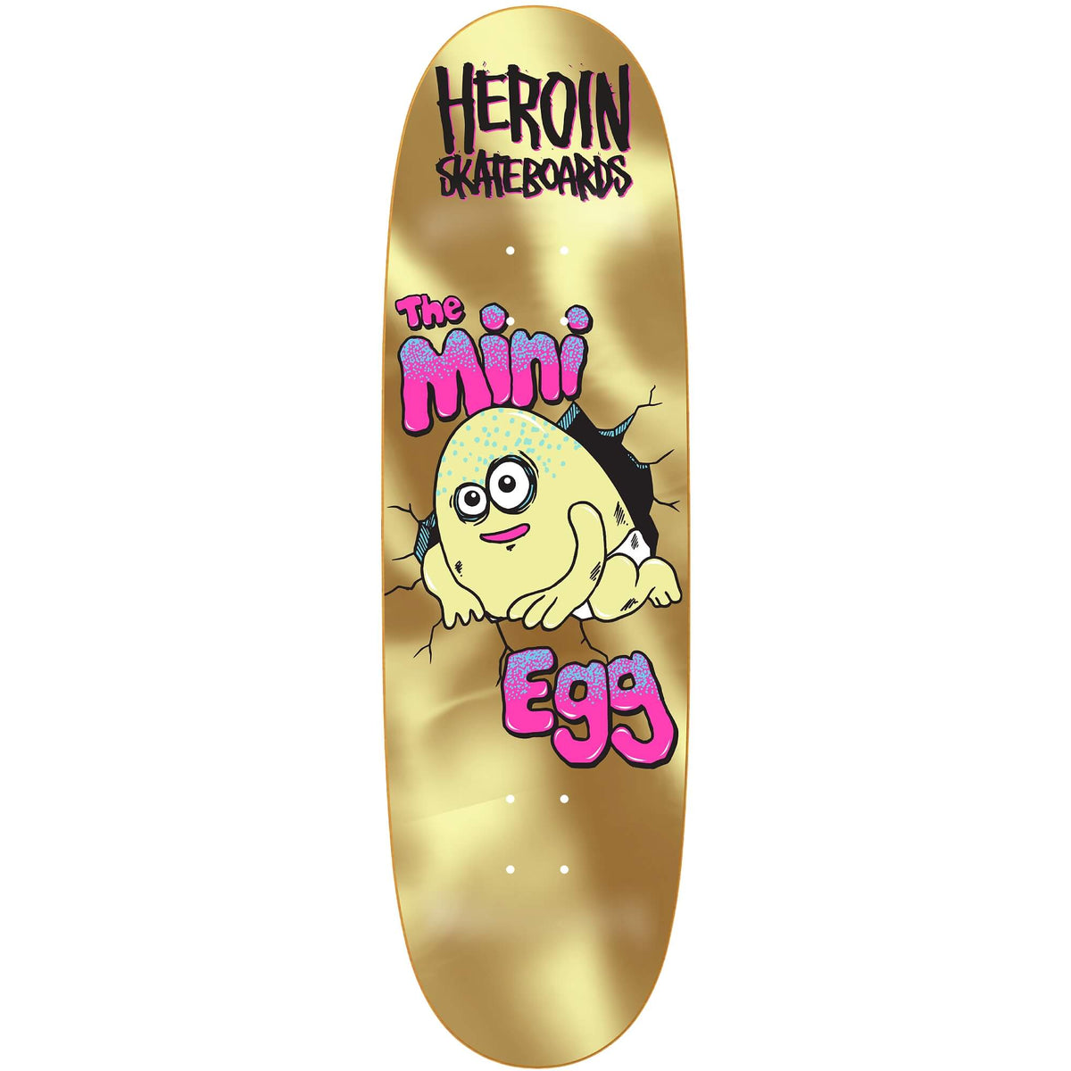 Heroin Skateboards Mini Egg Deck Gold 8.38"