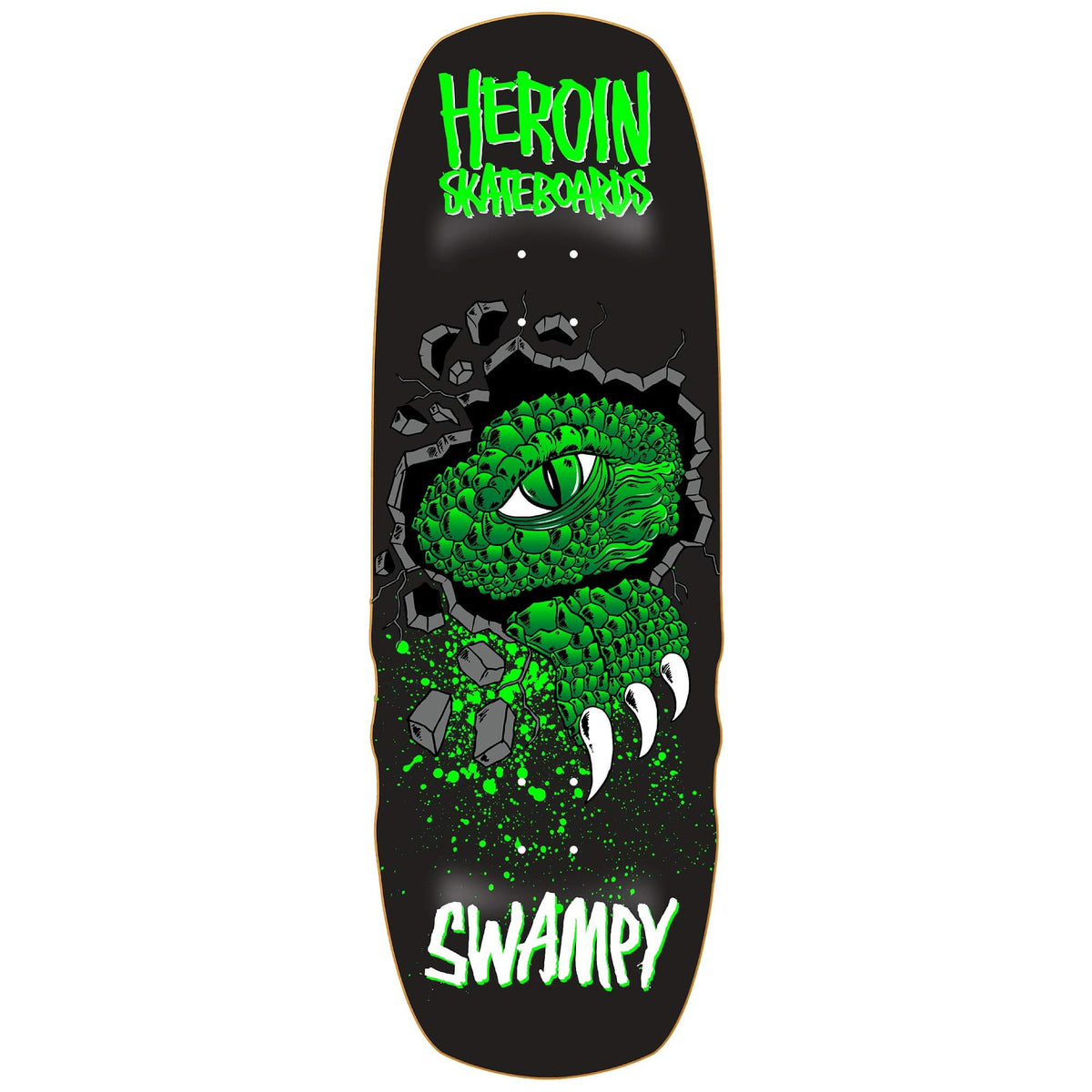 Heroin Skateboards Swampy Alligator Shovel Deck 10.5"