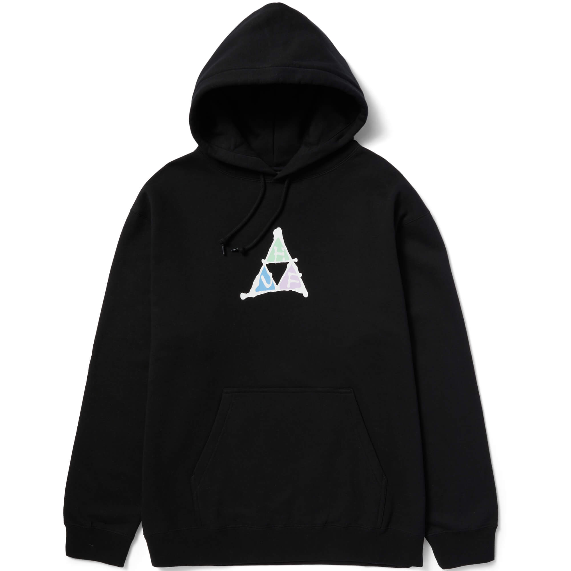 HUF No Fi Triple Triangle Pullover Hoodie Black Dissent Skate Shop