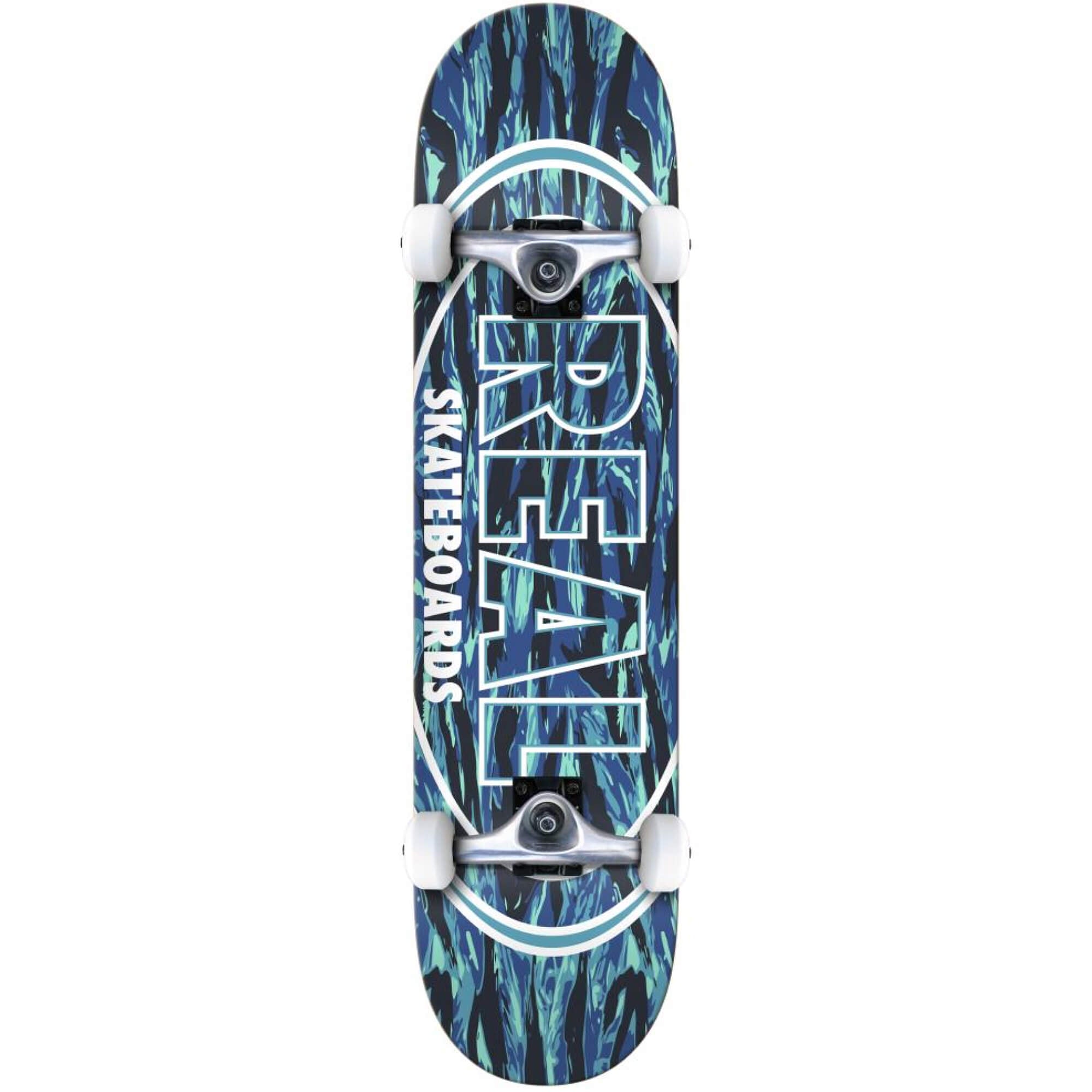 Real Stealth Oval Complete Skateboard  Blue 7.75"